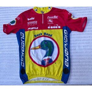 Giordana Men Cycling Shirt Pullover High Neck 1/4 Zip Short Sleeve Made in Italy